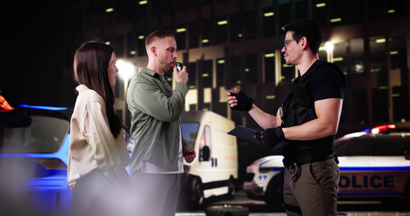 Police Officer Conducts Blood Test