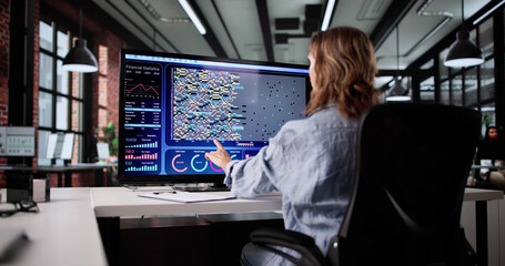 Corporate Woman Analyzing Market Trends