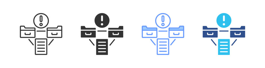 Redundancy Multi Style Icon Set Vector 
