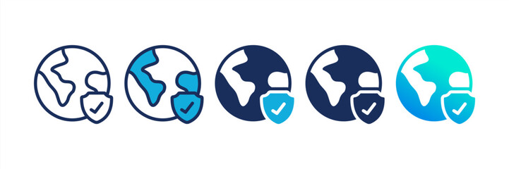 Safe The Planet Multi Style Icon Set