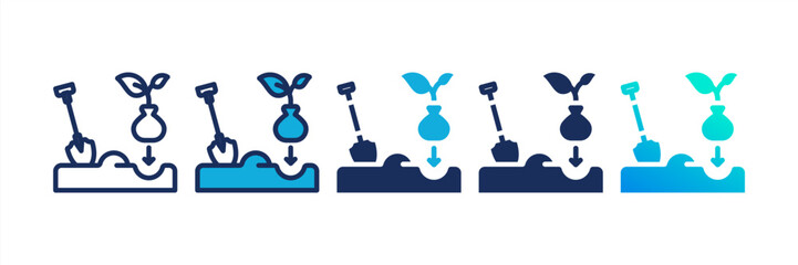 Reforestation Multi Style Icon Set