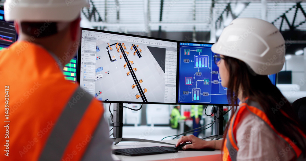 Poster designing innovative machinery layout