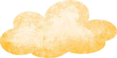 Yellow Cloud Watercolor Illustration