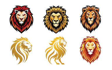 luxury lion logo illustration