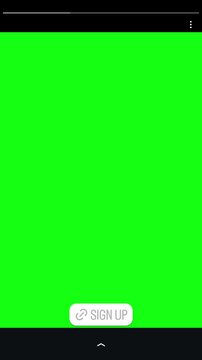 Instagram Sponsored Post UI IG Overlay Animation &ndash; &ldquo;Sign Up&rdquo; CTA Animation for Insta Mobile Ads, Social Media Mockup, Marketing and App Promotion Interface (Greenscreen)