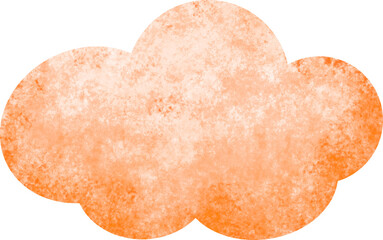 Orange Cloud Watercolor Illustration
