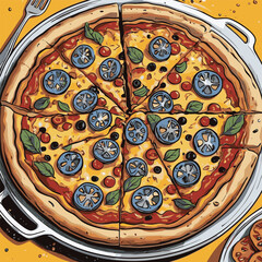 pizza vector for design purposes