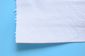 white paper tissue on blue background
