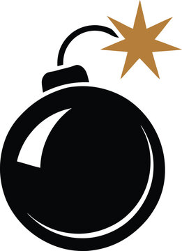 recommend clip art: Cartoon Bomb with Lit Fuse and Yellow Explosion Vector Illustration. Cartoon Bomb Icon with Lit Fuse and Explosion Clipart