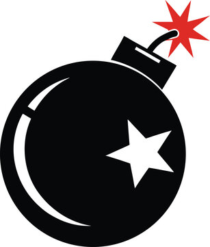 recommend clip art: Cartoon Bomb with Lit Fuse and Yellow Explosion Vector Illustration. Cartoon Bomb Icon with Lit Fuse and Explosion Clipart