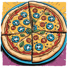 pizza vector for design purposes