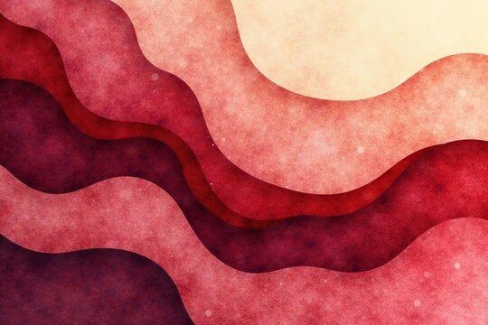 Layered maroon, champagne, & zaffre watercolor; organic shapes converge , intensity, asymmetrical, light