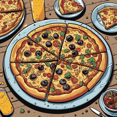 pizza vector for design purposes