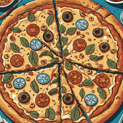 pizza vector for design purposes