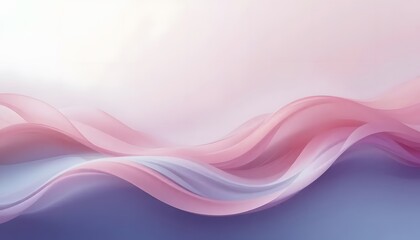 Abstract flowing waves background in pastel pink and blue colors