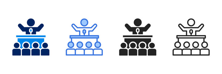 Conference  Icon Set Different Style Collection 