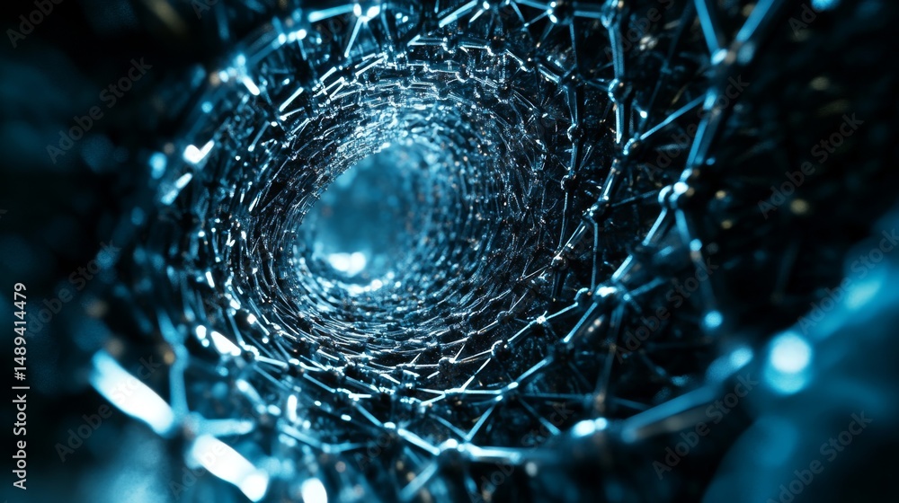 Aufkleber dense interconnected network of carbon nanotubes in abstract form