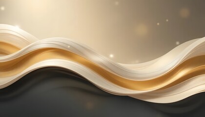 Obraz premium Elegant gold and white abstract waves background for luxury design