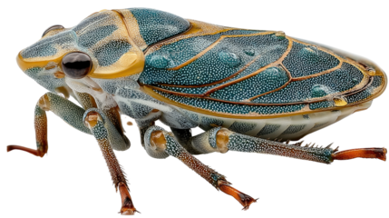 Exotic insect specimen: a captivating, close-up view of an iridescent beetle, displaying intricate textures and vibrant colors, showcasing the wonders of entomology.