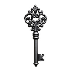 Intricately Detailed Skeleton Key with Ornate Design, Dramatic Lighting accentuating its Antique Charm and Intricate Details