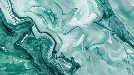 Obraz premium Close-up of wonderful decorative green marble stone texture featuring intricate veining, vibrant patterns, and luxurious natural aesthetics, perfect for high-end interior design, artistic decoration, 