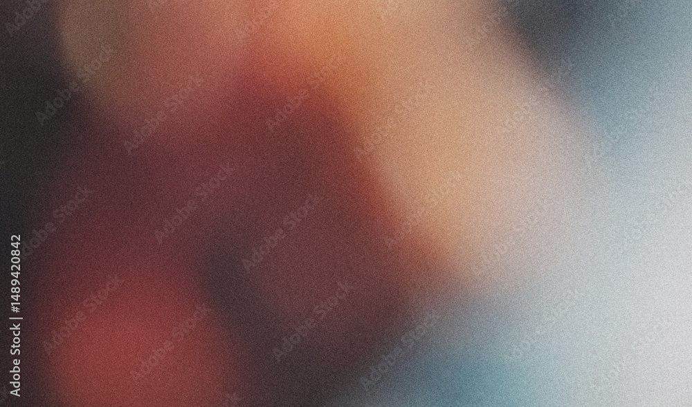 Poster abstract and visually appealing design with a colorful gradient and blur effect on a grainy texture 