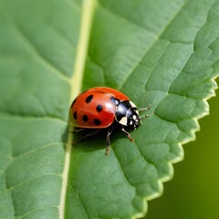 Fototapeta premium ladybird on a leaf