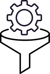 Funnel Editable Stroke for Graphics, Designs, Books, Adverts, Apps