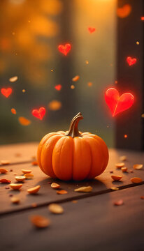 Pumpkin Seeds Animated with Heart Icons &ndash; Healthy Snack Concept, Love for Superfoods, Wellness and Nutrition Theme