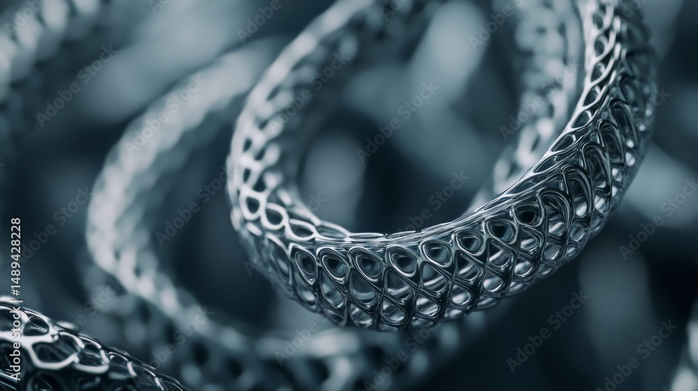Poster intricate metallic wire shape with memory alloy bending properties