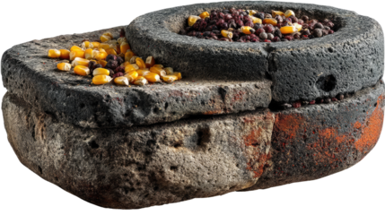 Ancient Millstone: A meticulously captured shot, showcasing the raw textures and time-worn character of a classic millstone, used centuries ago for grinding grains.
