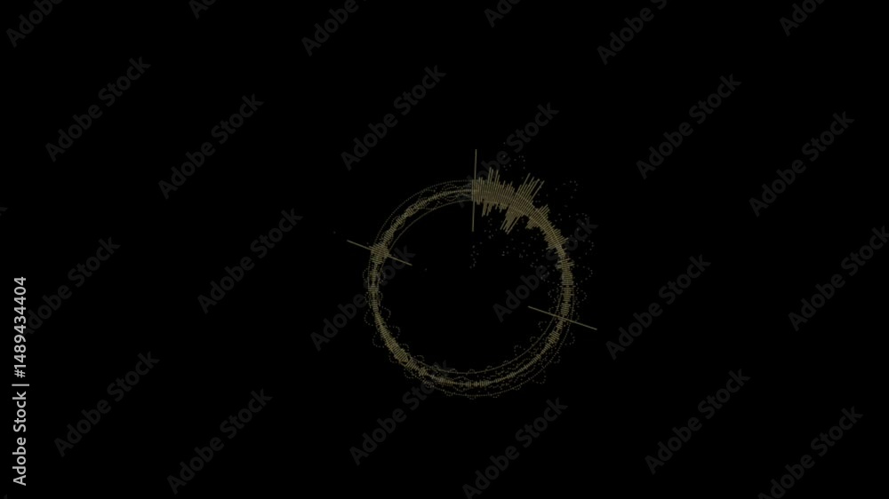 Aufkleber abstract circular motion visual with dynamic lines and particles