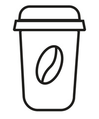 Coffee Cup with Bean Icon

