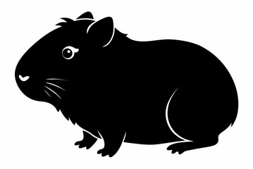 guineapig   silhouette  vector illustration
