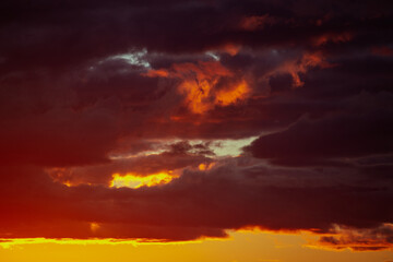 sunset clouds in the sky