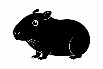 guineapig   silhouette  vector illustration