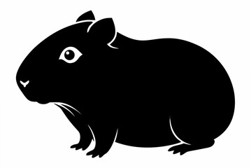 guineapig   silhouette  vector illustration