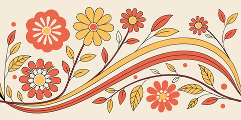 Intricate Floral and Leaf Sketch Highlighting Delicate Natural Beauty