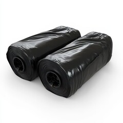 Two rolls of heavy-duty black plastic sheeting