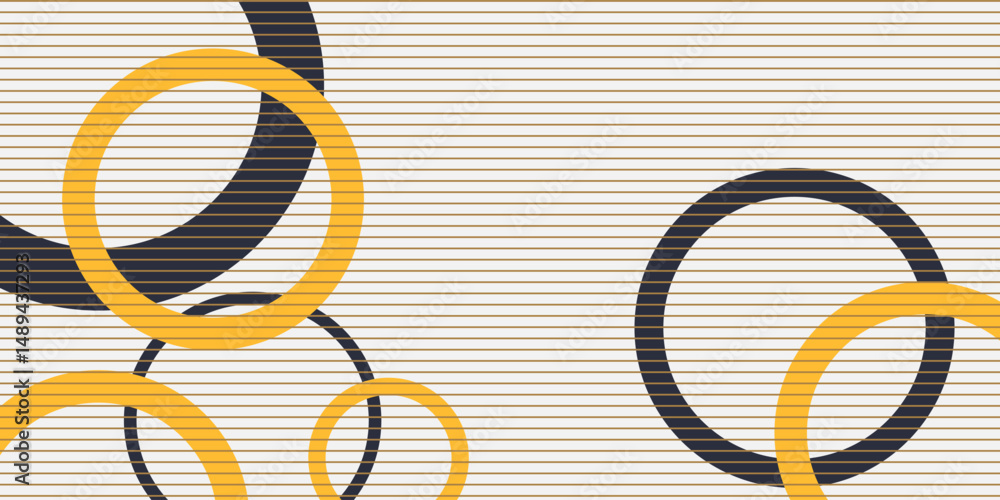 Poster abstract black and yellow background for presentation design with dynamic geometric shapes design. m