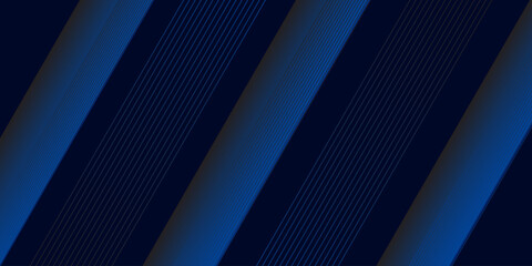 Obraz premium Technology futuristic background striped lines with light effect on blue background. Space for text