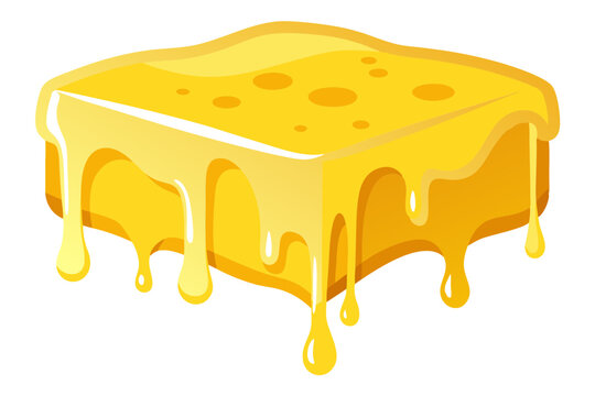 yellow cheese dripping melted cheese clip art preview