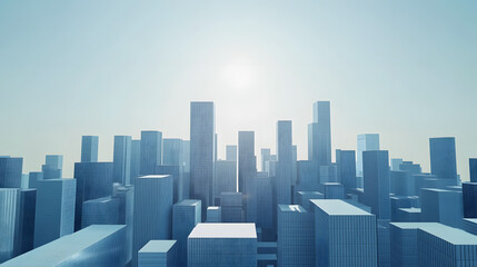 Obraz premium city, building, skyline, cityscape, urban, architecture, skyscraper, business, town, sky, vector, illustration, 3d, silhouette, construction, tower, design, downtown, buildings, office, night, scene, 