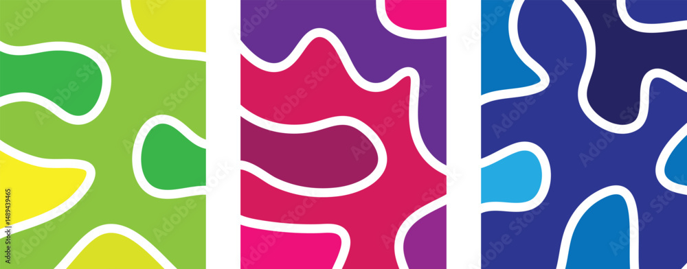 Poster groovy retro abstract curved colorful background. groovy twirl background. 70s colorful background