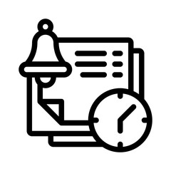 reminder bell line icon