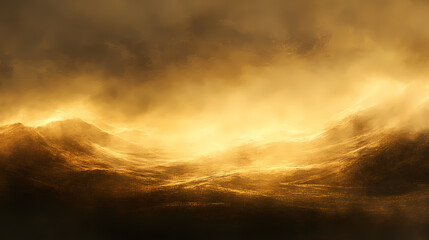 Early morning mist over majestic dunes, ripples softly illuminated by golden light. [Orbital Echoes] | Telemetry Bloom | info mist. Illustration