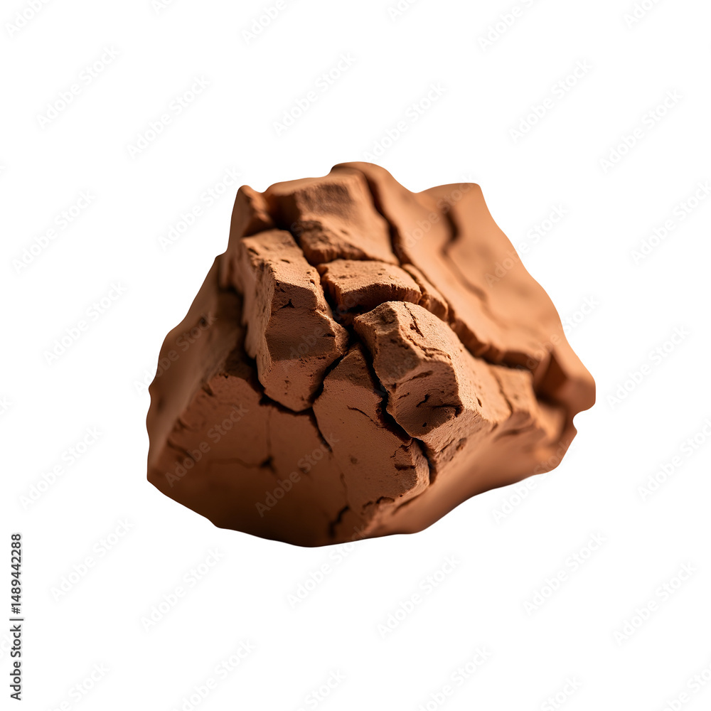 Poster macro image showing intricate details of rough, textured brown material against a deep backdrop for 