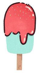 Cute Summer Ice Cream Clipart &ndash; Hand-Drawn Sweet Treat