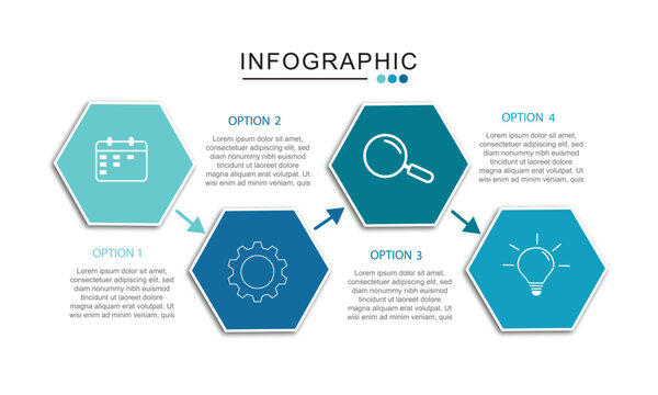 vector illustration design template whit 4 option or step