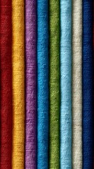 Obraz premium Colorful fabric swatches arranged in a vibrant display